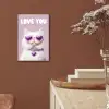 Kat - Love - Paars - Valentijn aluminium wit klein -sfeer4