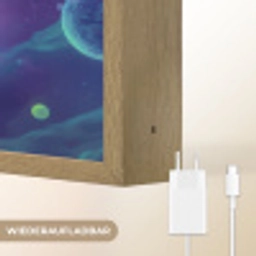 Alien - Astronaut - Ruimte - Planeten Light Box met batterij (Wandlamp kind) middel -USP_websiteoplaadbaarDE