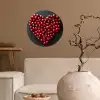 Kersen - Hart - Rood - Zwart Wandcirkel behangsticker klein -sfeer1