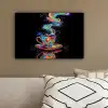 Koffie - Kleurrijk - Zwart - Kopje canvas 2cm klein -sfeer3