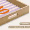 Ciao - Quote - Pastel - Strepen Dienblad Rechthoek middel -USP_HandgreepNL