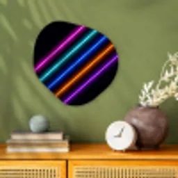 Esthetiek - Retro - Neon Wandcirkel Organisch Forex 3mm klein -sfeer2