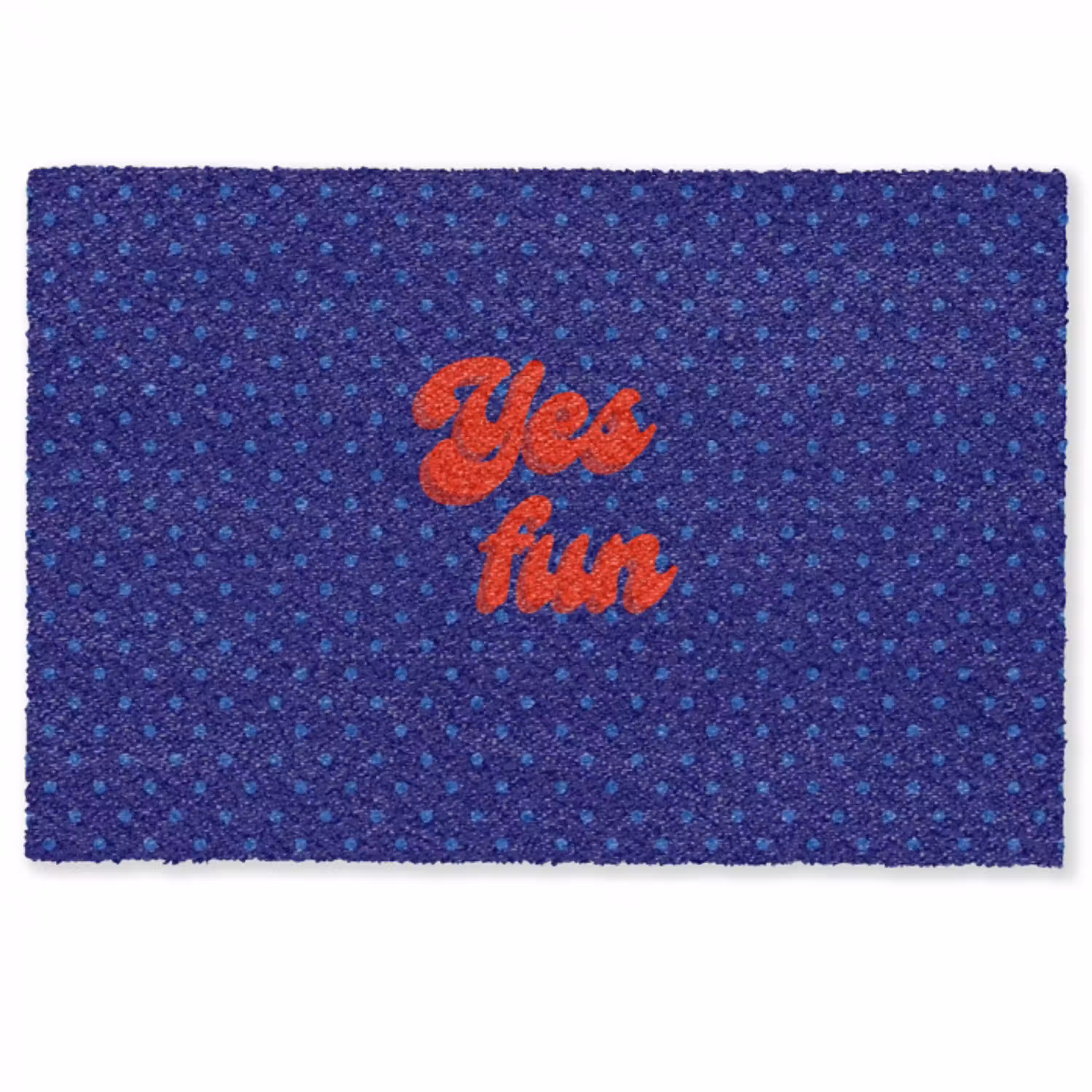 Yes fun - Rood - Blauw - Stippen Deurmat klein -zkaufland3d