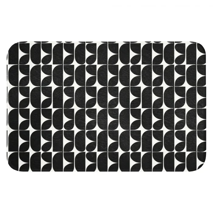 Modern - Geometrisch - Zwart Badmat klein 997 -3d