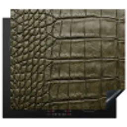 Krokodillenleer - Structuur - Groen Inductie beschermer vinyl 3mm middel -3d
