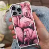 Flamingo - Roze - Dieren Hoesje iPhone 16 Pro Max met koord klein -sfeer3