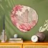 City - Car - Pink Wandcirkel Organisch Aluminium middel -sfeer2