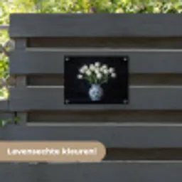 Wit - Bloemen - Tulpen - Vaas tuinposter los doek klein -sfeer3