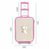 Pony omringd door stippen in beige kleuren Kinderkoffer - Roze klein -productfoto_formaten