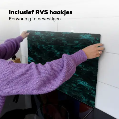 Vloeiend - Verf - Donker Inductie beschemer met haakjes klein 777 -ky-ophangen-nl