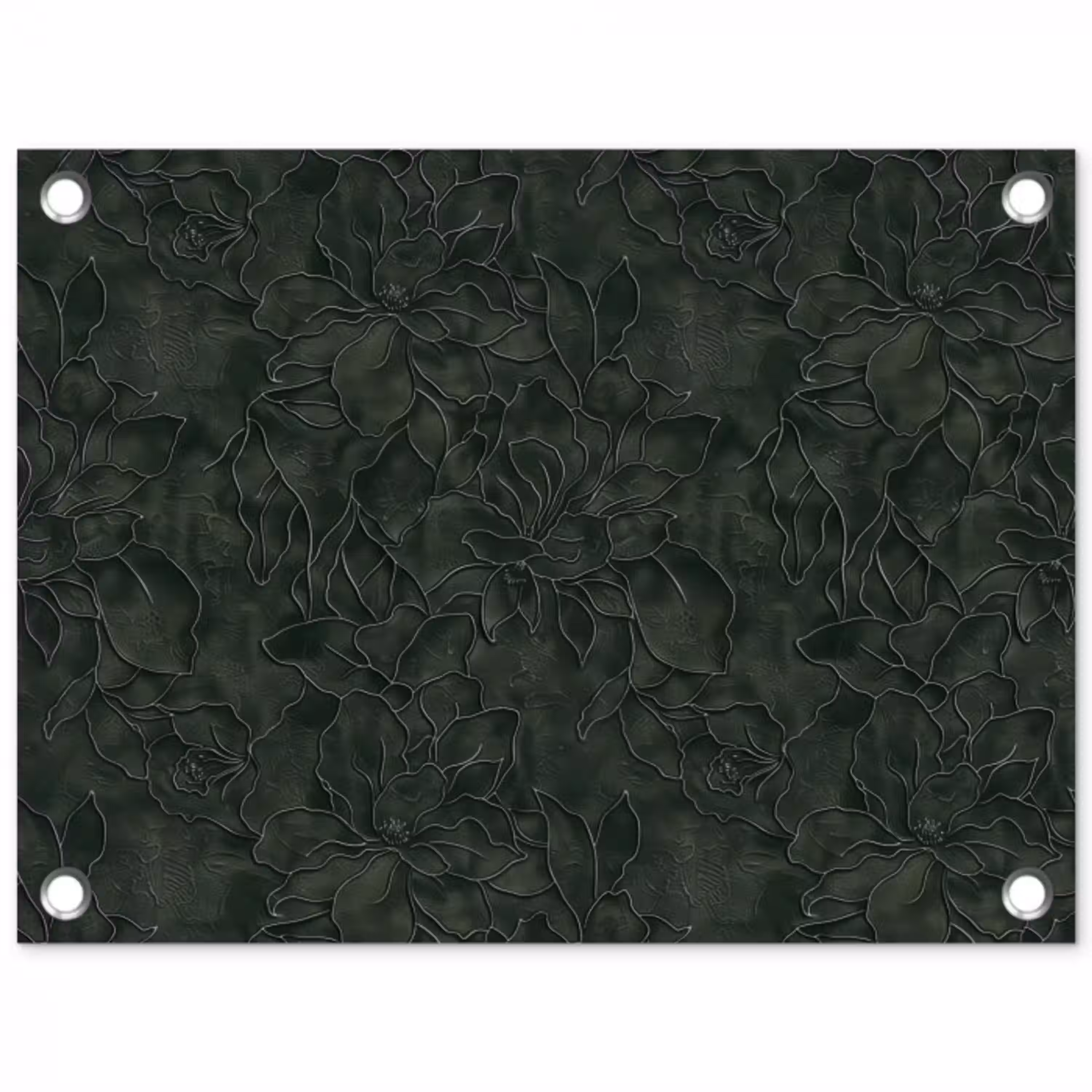 Bloemen - Lijnen - Groen tuinposter los doek klein 239 -3d