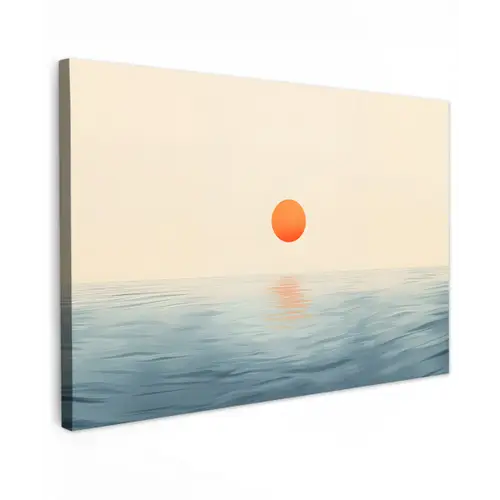 Zon - Oranje - Zee canvas 2cm klein -z3d