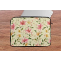 Lelies - Sereen - Kleurrijk laptophoes neopreen klein 279 -tafel