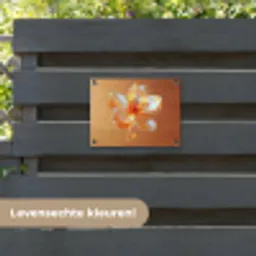 Glazen - Bloem - Oranje tuinposter los doek klein -sfeer3