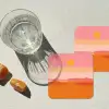 Zon - Abstract - Landschap - Oranje onderzetter kurk middel -sfeer4