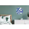 Bloemen - Delfts Blauw - Patroon - Tulp Wandcirkel aluminium klein -slaapkamer