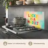 Quote - Lucky - Regenboogkleuren keuken achterwand spatscherm klein -usp_NL