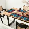 Deur - Hout - Bloemen - Blauw Placemat vinyl groot -zzsfeer4_Kitchenyeah-website