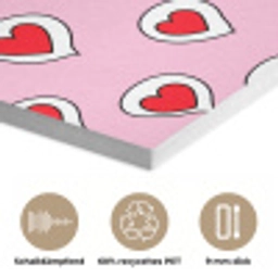 Hartjes - Patroon - Rood PET vilt klein 837 -closeup_DE