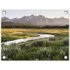 Berglandschap - Rivier - Bos tuinposter los doek klein -3d