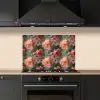 Roze - Patroon - Bloemen keuken achterwand spatscherm klein 900 -sfeer1