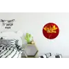 Bloem - Goud - Glazen Wandcirkel aluminium klein -kinderkamer