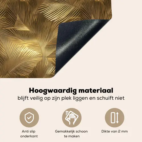 Palm - Waaier - Goud Inductie beschemer met haakjes klein 777 -ky-onderkant-nl