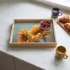 Zonnebloemen - Geel - Wazig Dienblad Rechthoek middel -sfeer2