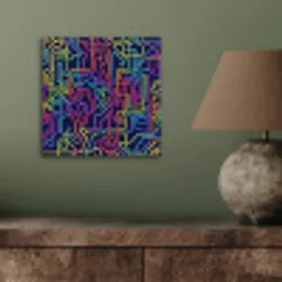 Retro - Abstract - Neon aluminium wit klein -sfeer2