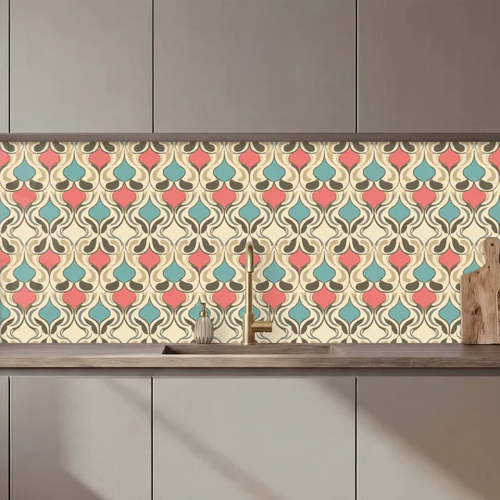 Barok - Retro - Kleurrijk keuken achterwand 2 middel 871 zz_3dshopping