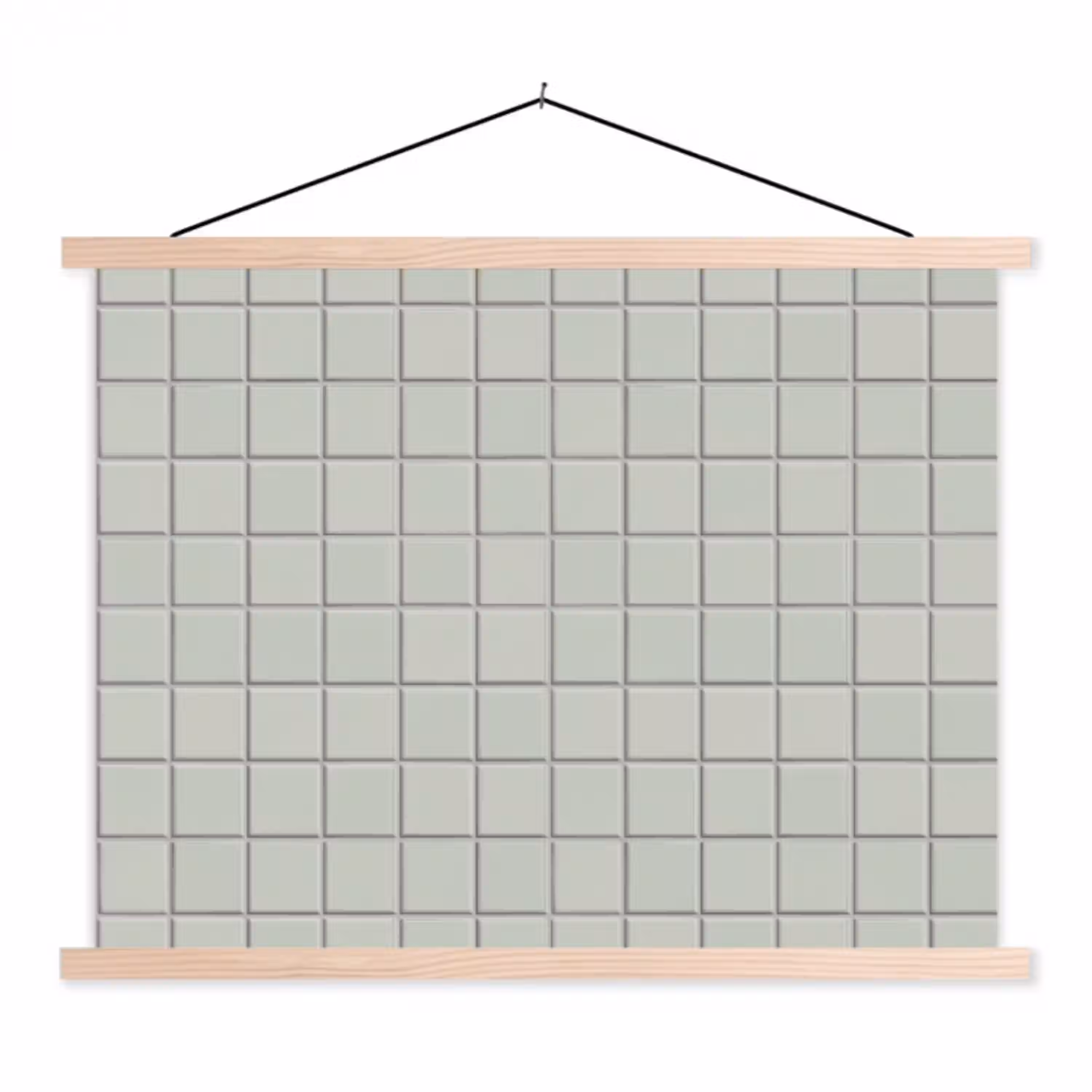 Tegel - Patroon - Lichtgroen textielposter latten blank klein 122 -3d