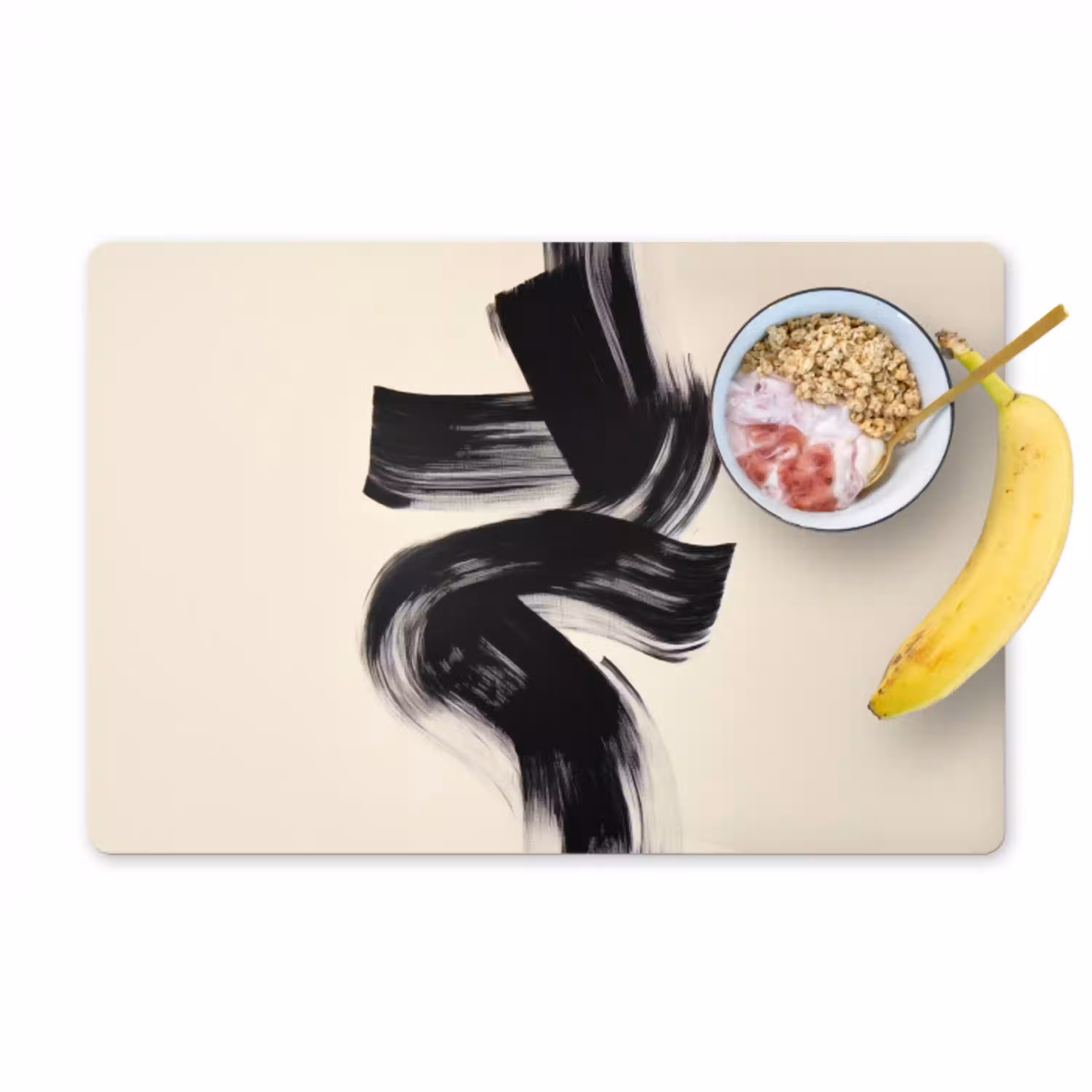 Strepen - Zwart - Abstract Placemat vinyl groot -zzzproduct_Kitchenyeah-website