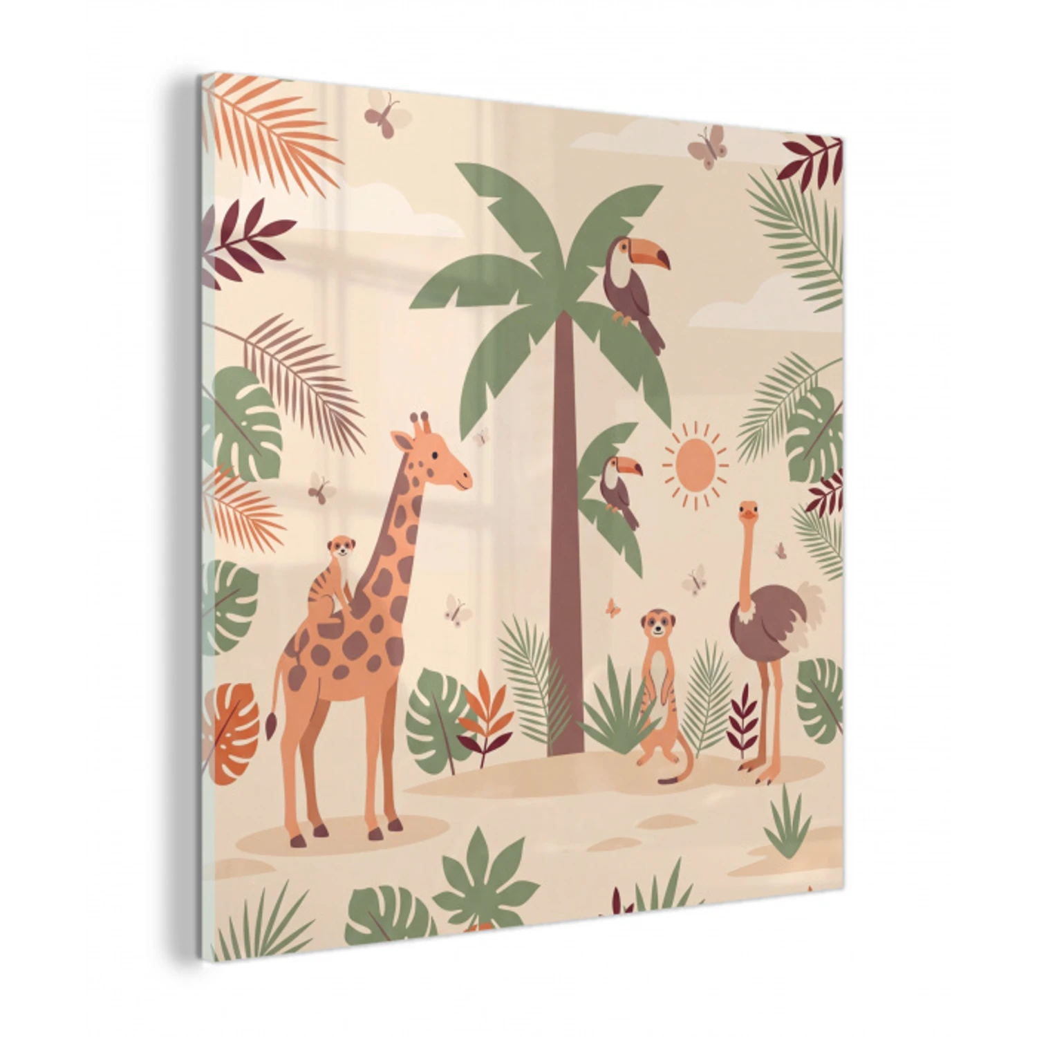 Dieren - Tropisch - Safari - Kleurrijk plexiglas 5mm klein -z3d