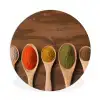 Pollepel - Kruiden - Eten - Specerijen - Tafel Wandcirkel kunststof plaat 5mm dik klein -3d