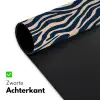 Zebra - Patroon - Blauw - Beige Muismat XXL klein 681 -sfeer2