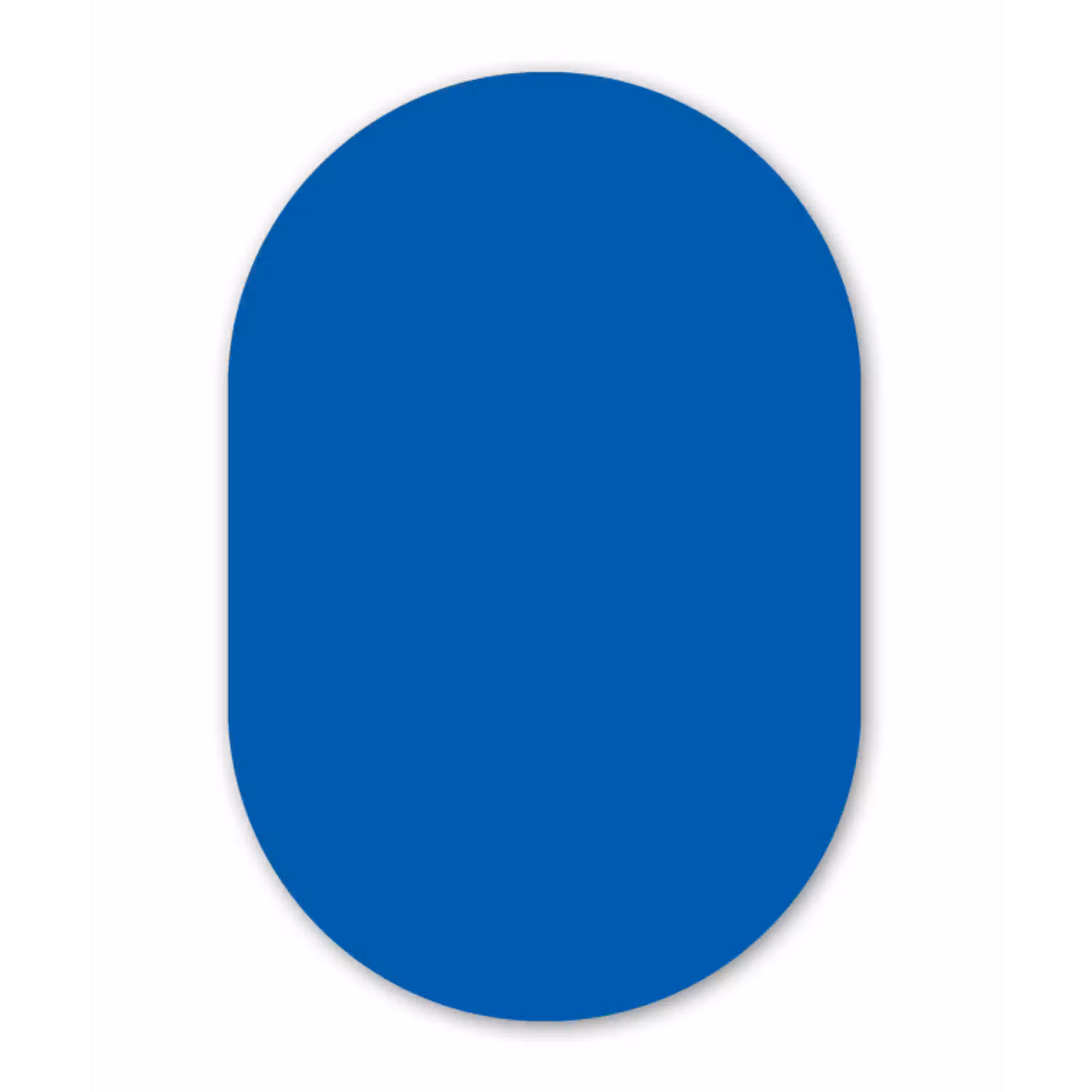 Classic - Azure - Blauw Wandcirkel Ovaal Forex klein 630 -3d