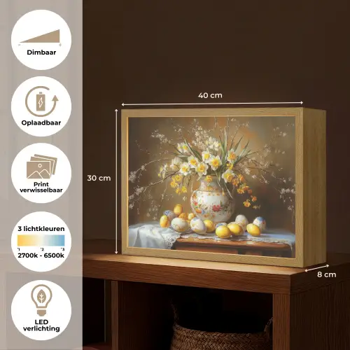 Paaseieren - Stilleven - Vaas Light Box met batterij (Wandlamp) middel -USP_websiteoverzichtNL