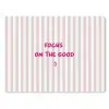Focus on the good - Strepen - Roze - Smiley muismat rubber klein -3d