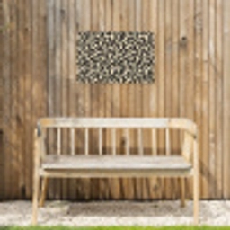 Abstract - Lijnen - Zwart Tuinposter op houten frame 2 cm dik klein 845 -sfeer4