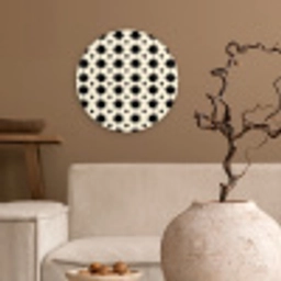 Stervormen - Geometrisch - Zwart Wandcirkel kunststof plaat 5mm dik klein 188 -sfeer1