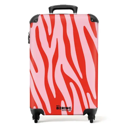 Abstract - Roze golven NBS - Handbagage koffer - Kinderen Unisex middel -productfoto_recht