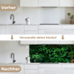 Natuur - Bos - Groen - Monstera keuken achterwand 2 middel -voor-na_DE