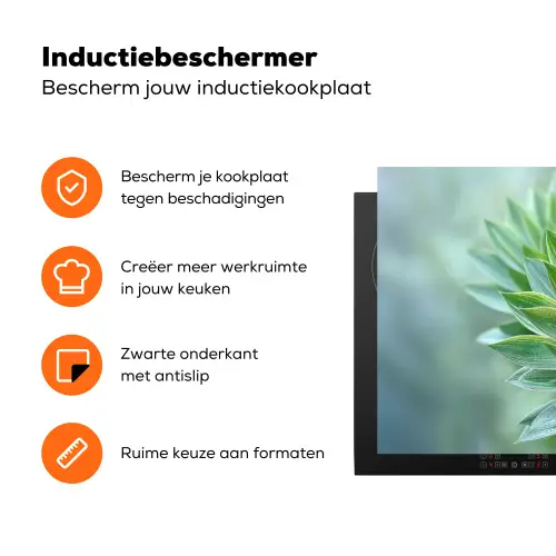 Blad - Plant - Groen - Textuur Inductie beschermer vinyl 3mm klein -zzzzzzz-td-ups