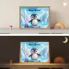 Pinguïn - Meisjes - Pooldieren - Kinderen Light Box met batterij (Wandlamp kind) middel -sfeer3_kind