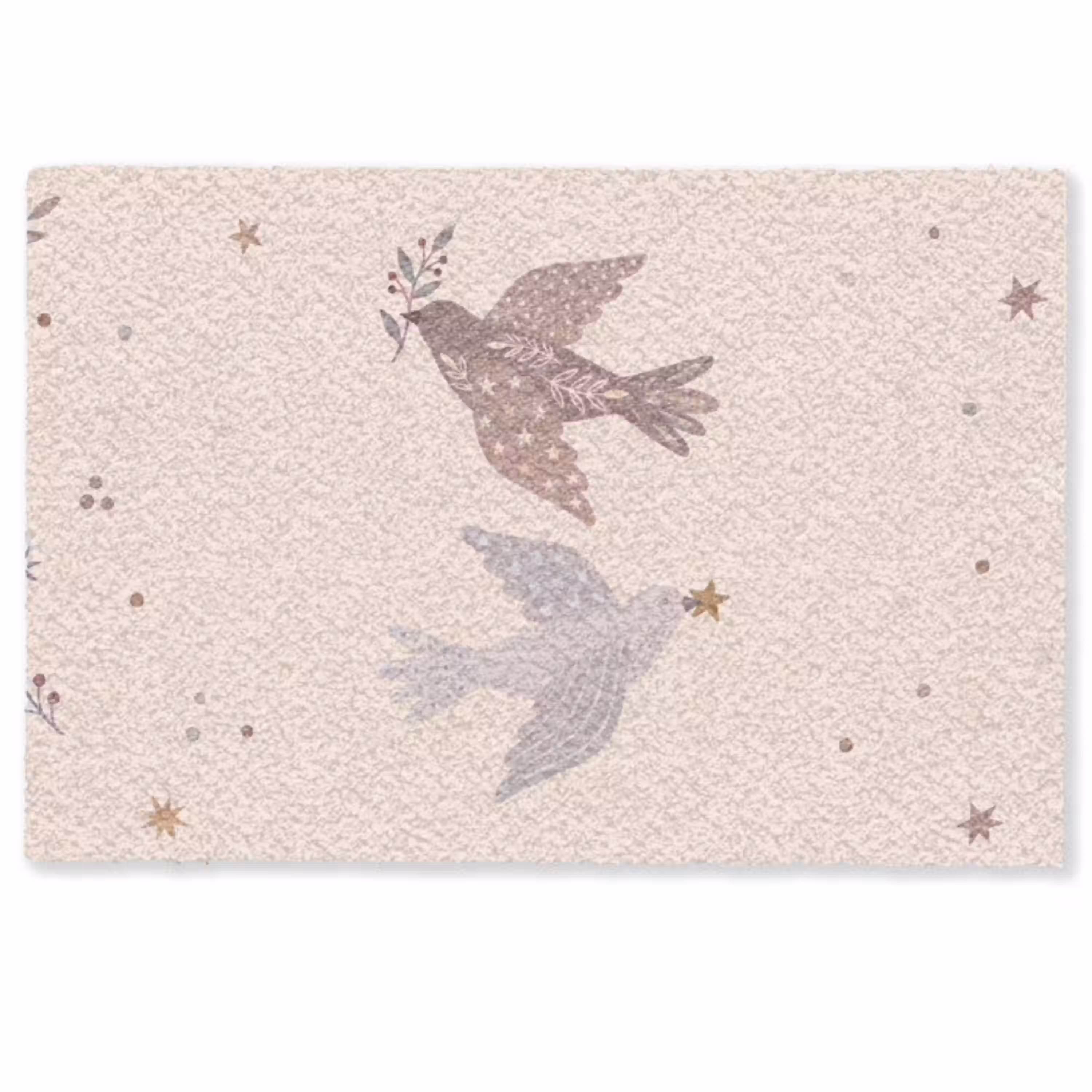Vogel - Bessen - Natuur - Modern - Beige Deurmat klein -zkaufland3d