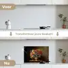 Kleur - Bloemen - Vintage - Bloemenvaas keuken achterwand spatscherm klein -voor_na_NL