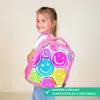 Kleurrijke glimlachexplosie op wit canvas Kinderrugzak - Roze middel -sfeer3_FR