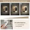 Abstract - Modern - Zwart - Goud Light Box met kabel (Tafellamp) klein -USP_dimbaarNL