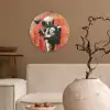 Graffiti - Astronaut - Street art - Ruimte - Banksy Wandcirkel kunststof plaat 5mm dik klein -sfeer1