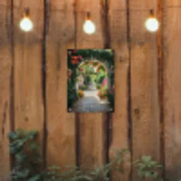 Doorkijk - Bloemen - Natuur - Bloementuin tuinposter los doek klein -sfeer1